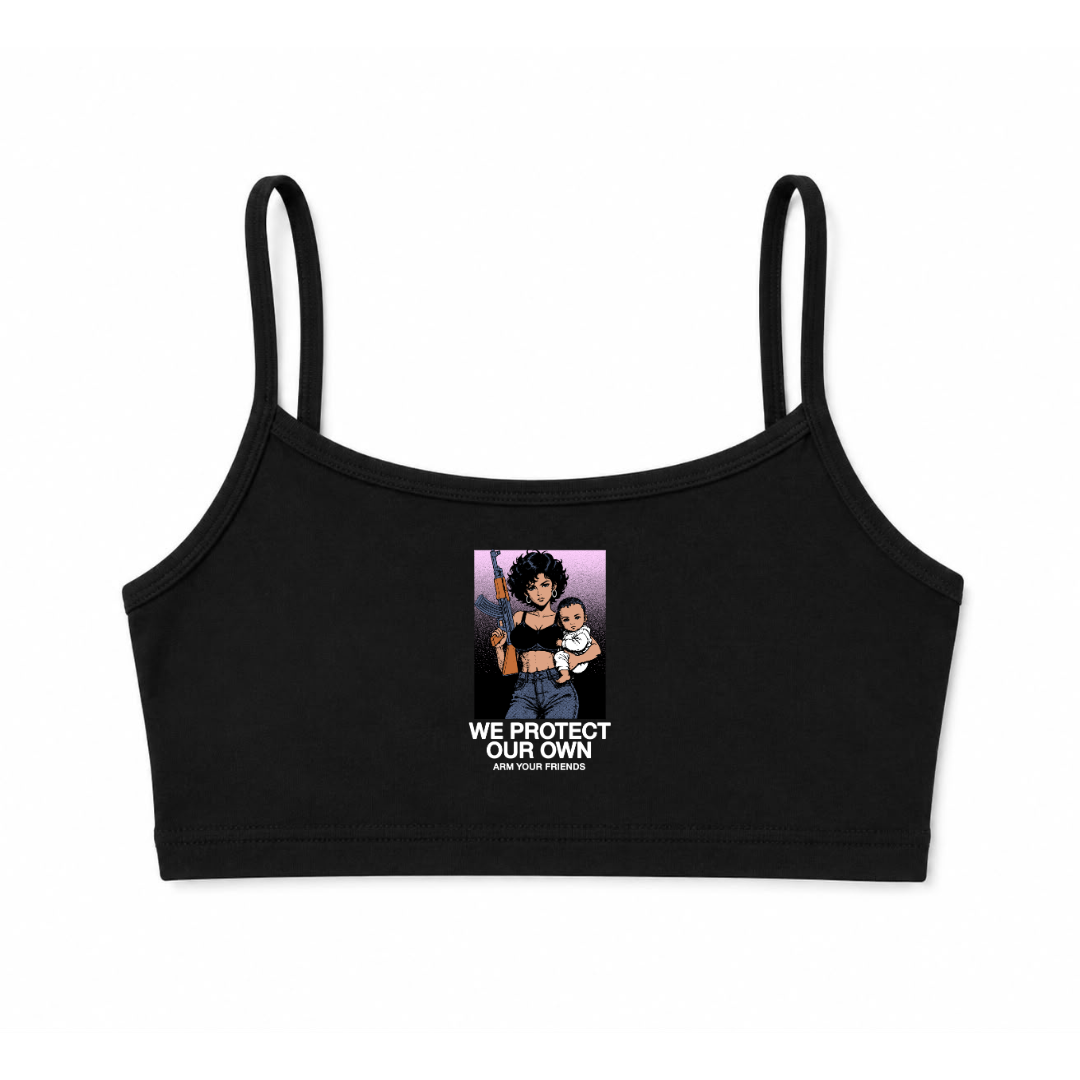 WE PROTECT OUR OWN BRALETTE COLORED (FRONT ONLY)
