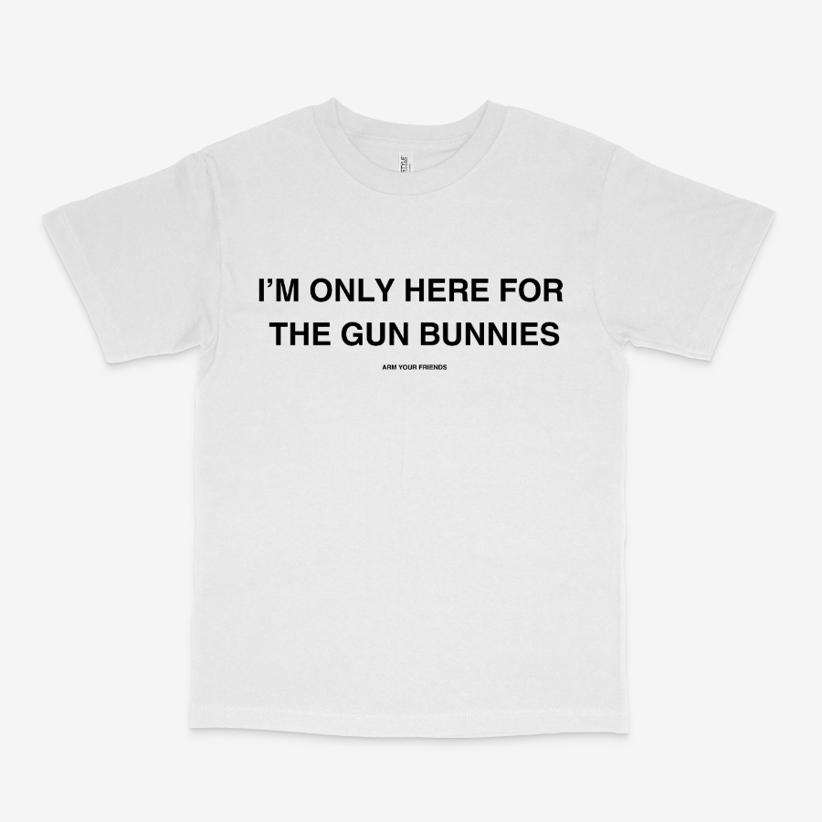 HERE FOR THE GUN BUNNIES CLASSIC TEE (MONOCHROME)