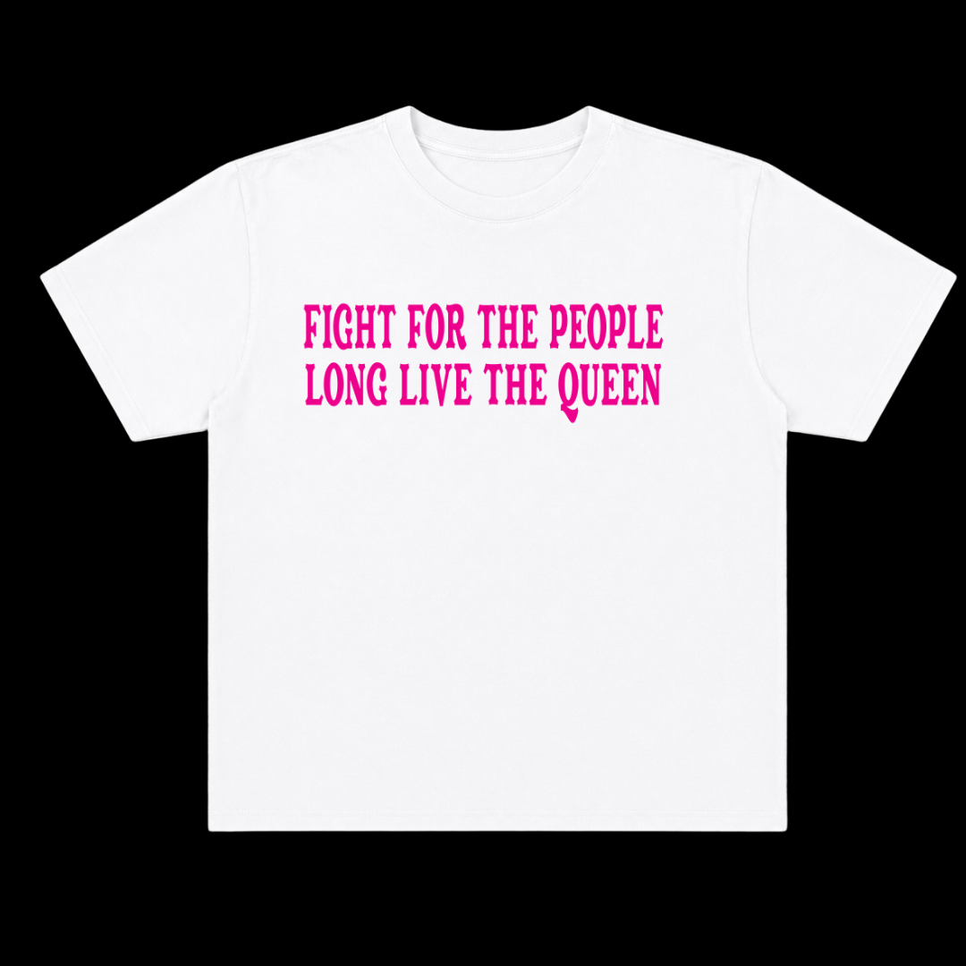 LONG LIVE DOLLY OVERSIZE TEE (FRONT ONLY) - PINK TEXT