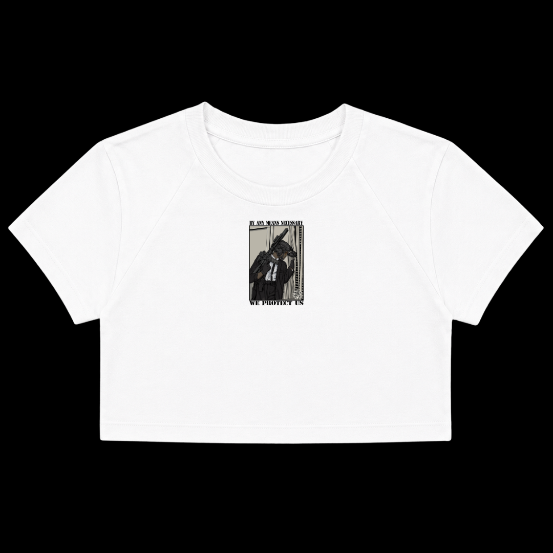 BY ANY MEANS NECESSARY BABY TEE (FRONT ONLY)