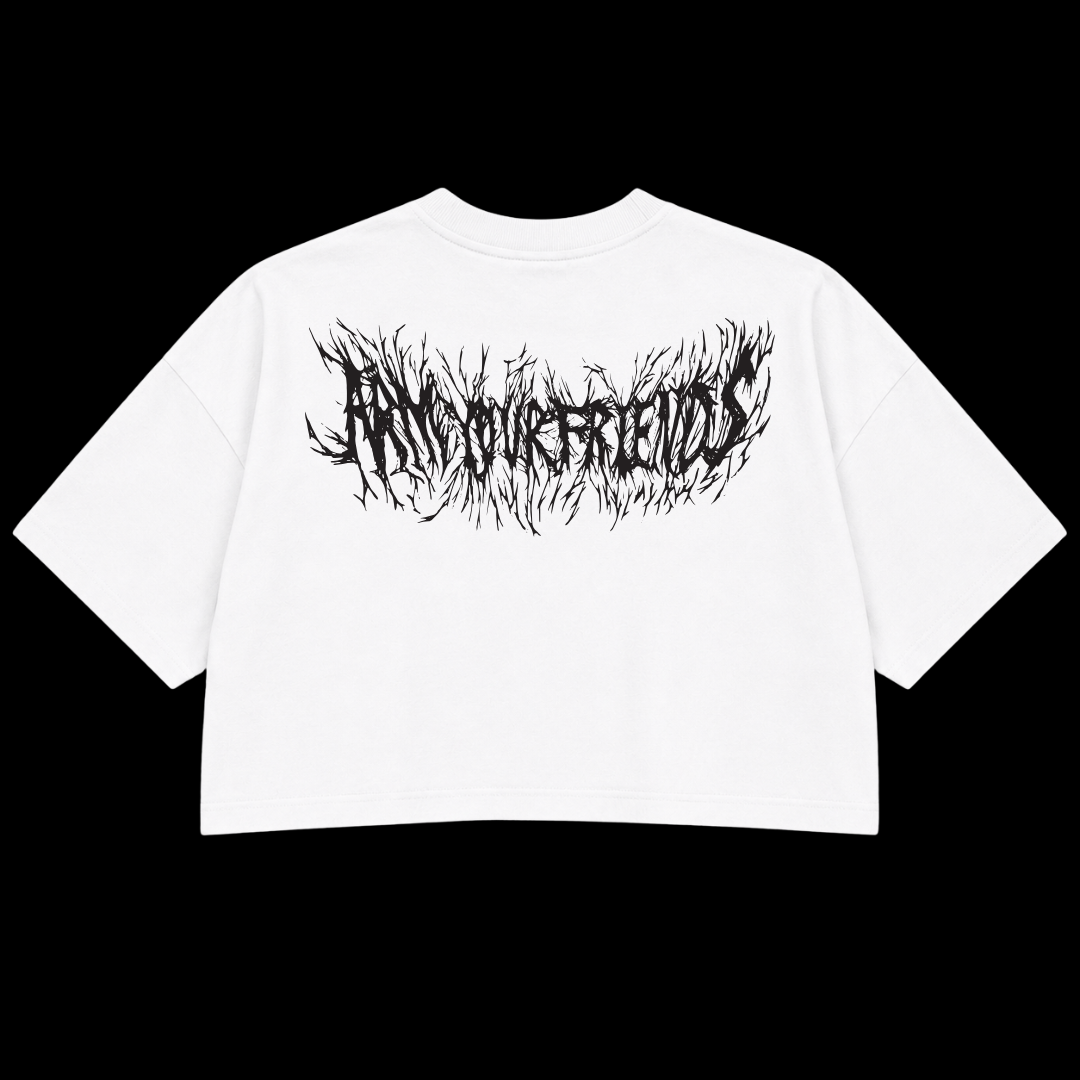 HEAVY METAL PREMIUM CROP TEE (DOUBLE SIDED)