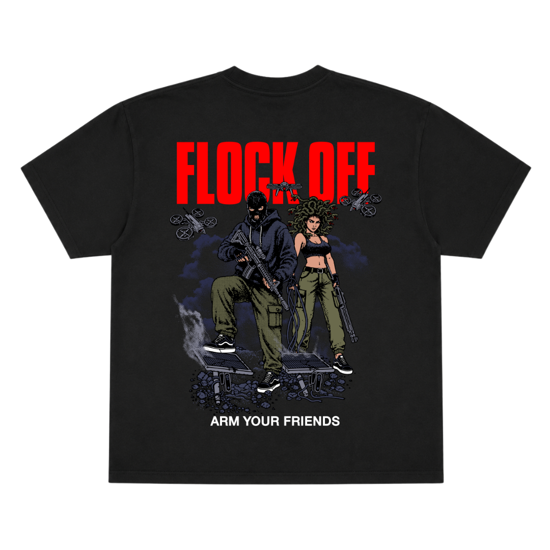 FLOCK OFF OVERSIZE TEE (DOUBLE SIDED) - COLORED