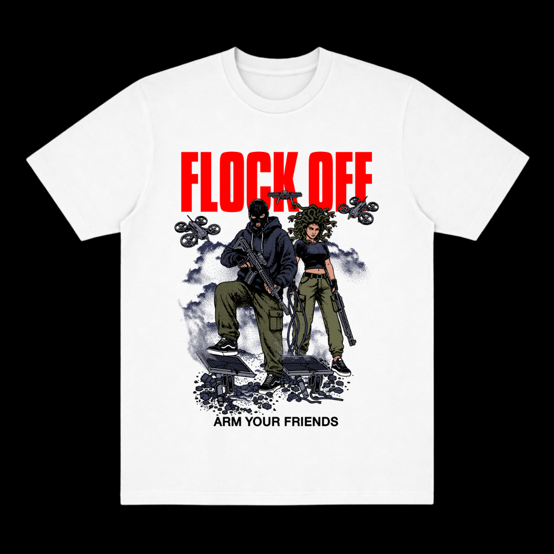 FLOCK OFF CLASSIC TEE (FRONT ONLY) - RED
