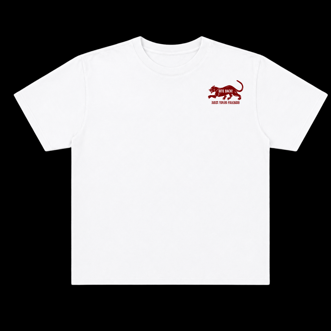 BITE BACK OVERSIZE TEE (DOUBLE SIDED) - RED
