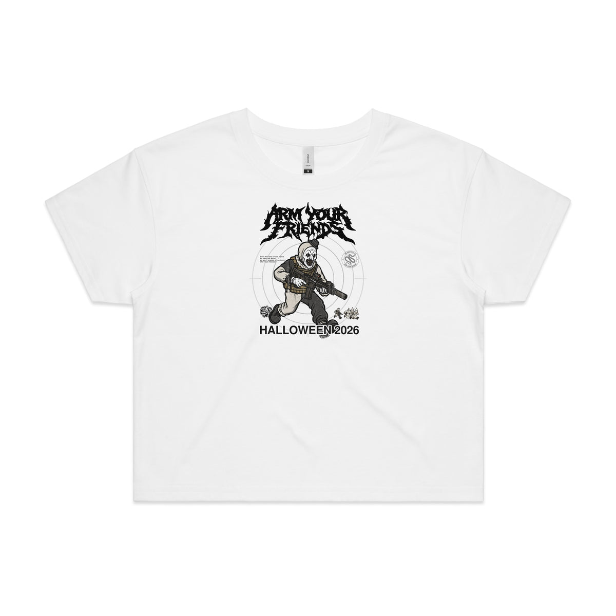 THE CLOWN PREMIUM CROP TEE (FRONT ONLY)