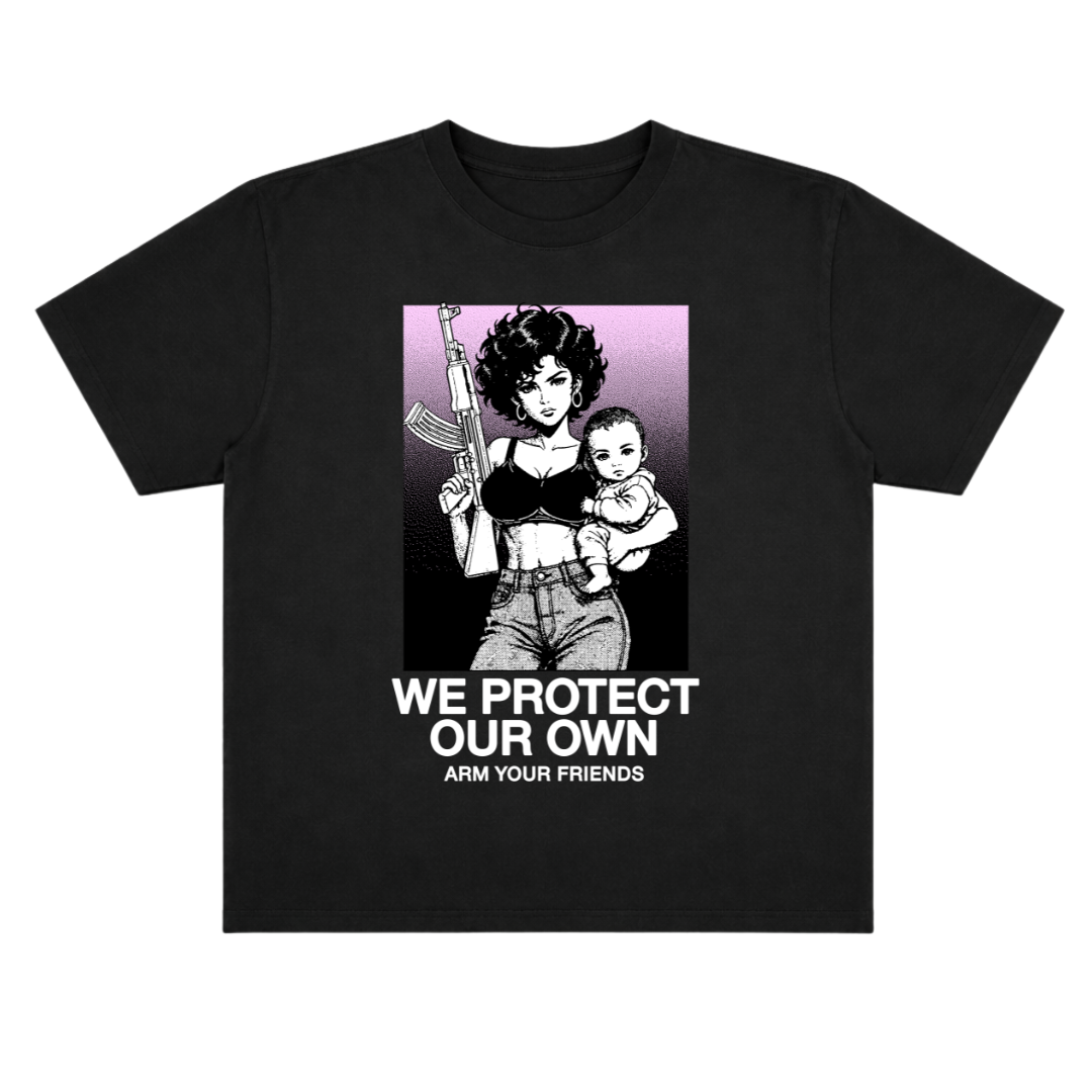 WE PROTECT OUR OWN OVERSIZE TEE (FRONT ONLY)