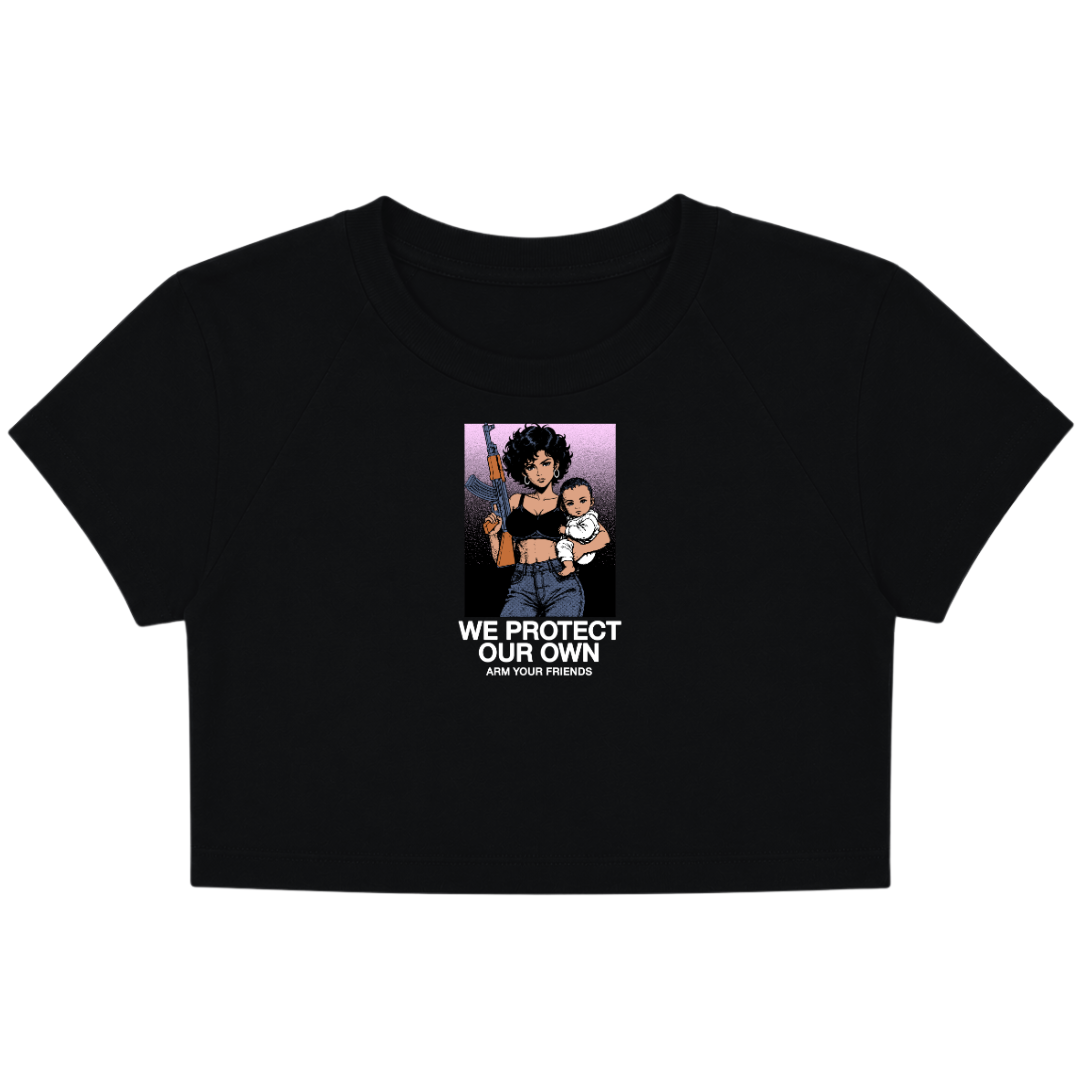WE PROTECT OUR OWN BABY TEE COLORED (FRONT ONLY)