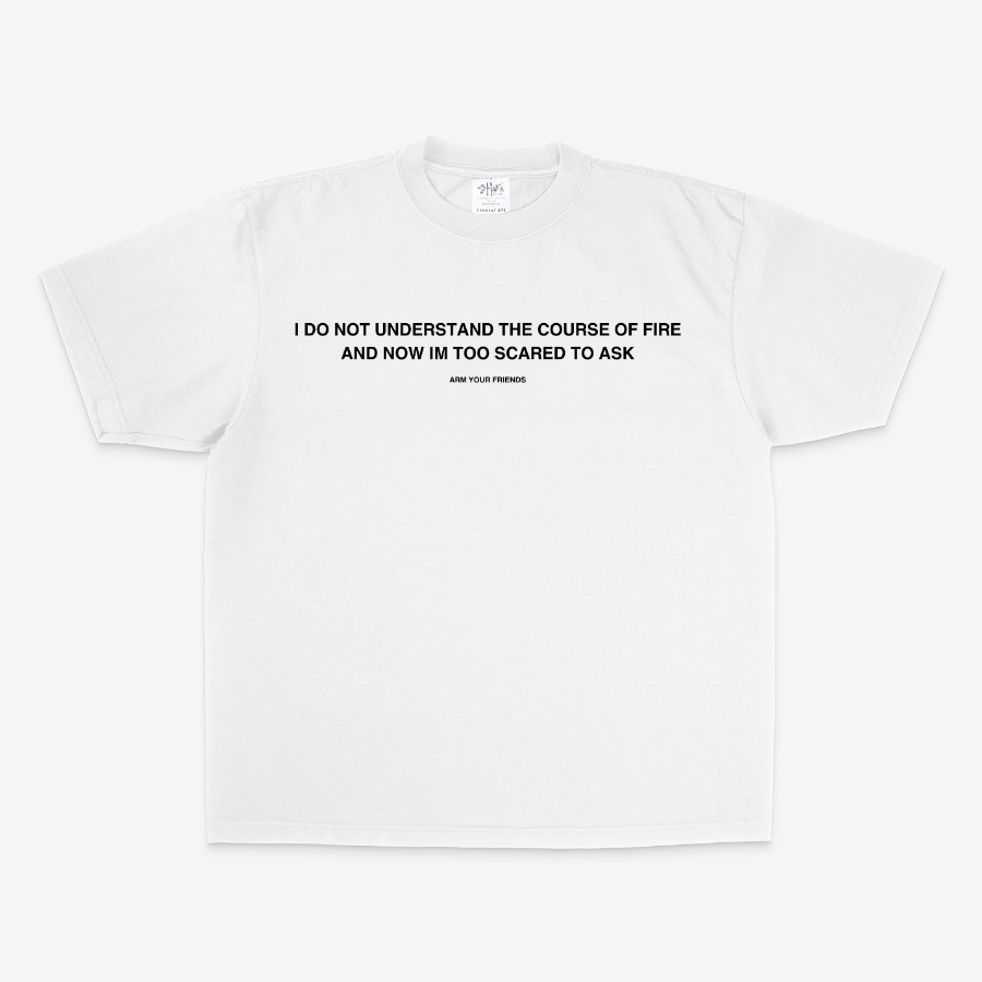I DO NOT UNDERSTAND THE COURSE OF FIRE OVERSIZE TEE (MONOCHROME)