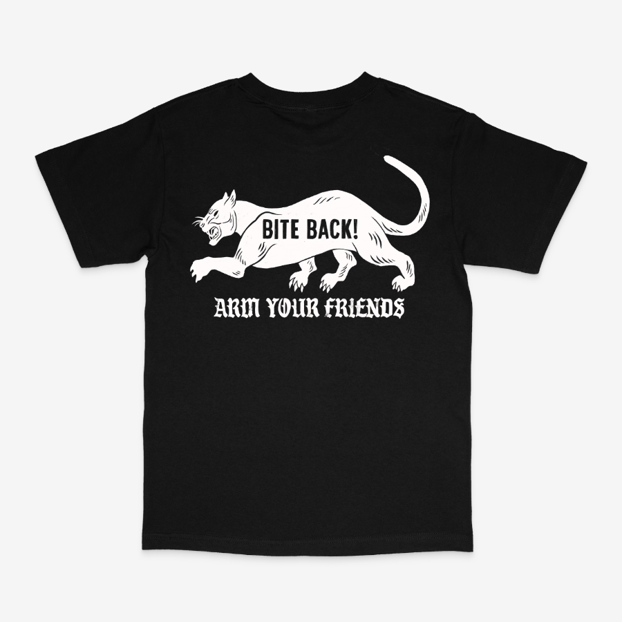 BITE BACK CLASSIC TEE (MONOCHROME) - DOUBLE SIDED
