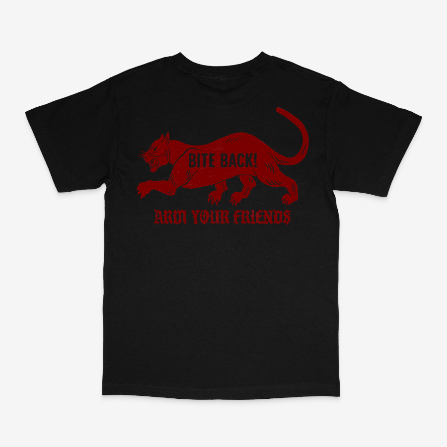 BITE BACK CLASSIC TEE (RED) - DOUBLE SIDED
