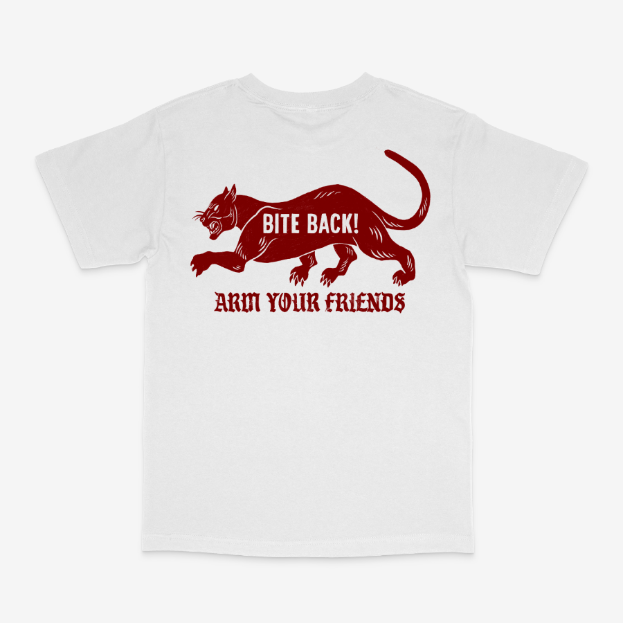 BITE BACK CLASSIC TEE (RED) - DOUBLE SIDED