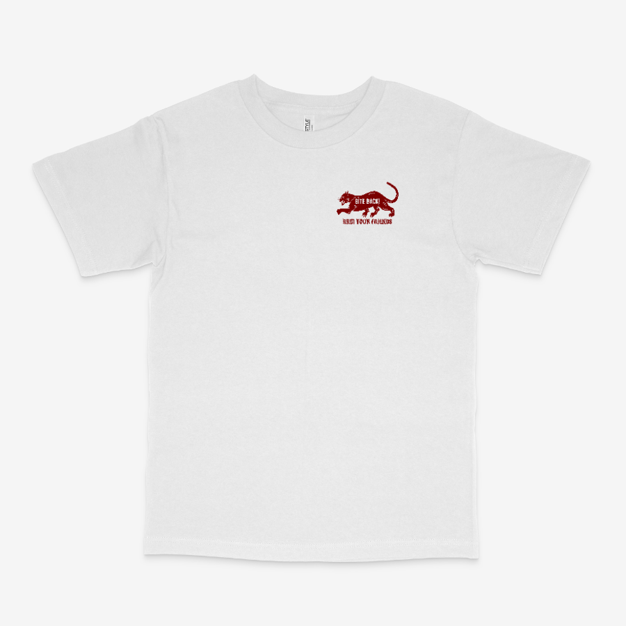 BITE BACK CLASSIC TEE (RED) - DOUBLE SIDED