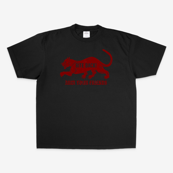 BITE BACK OVERSIZE TEE - RED (FRONT ONLY)