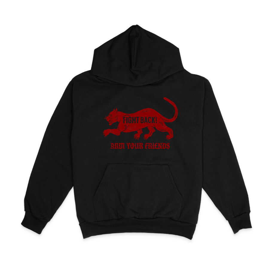 FIGHT BACK HOODIE (RED) - FRONT ONLY