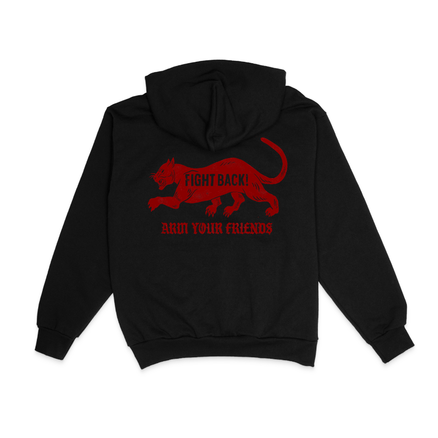 FIGHT BACK HOODIE (RED) - DOUBLE SIDED