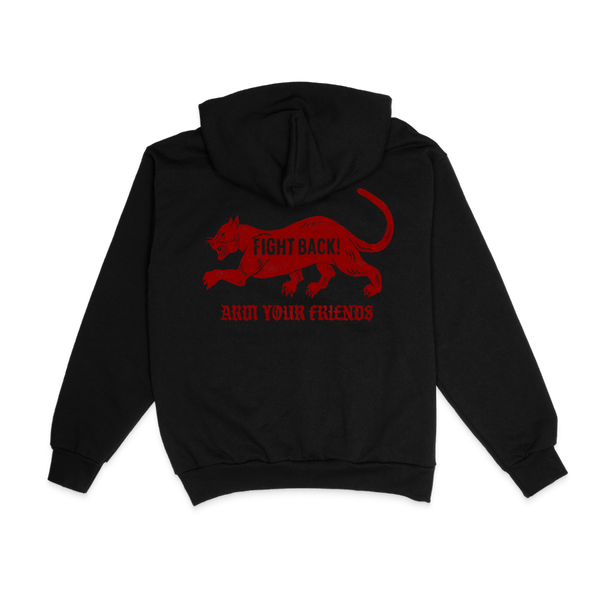 FIGHT BACK HOODIE (RED) - DOUBLE SIDED
