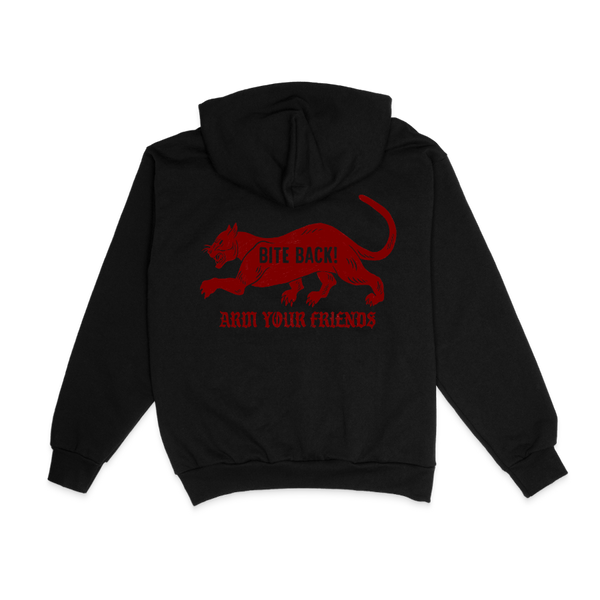 BITE BACK BACK HOODIE (RED) - DOUBLE SIDED