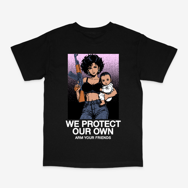 WE PROTECT OUR OWN CLASSIC TEE - COLORED (DOUBLE SIDED)