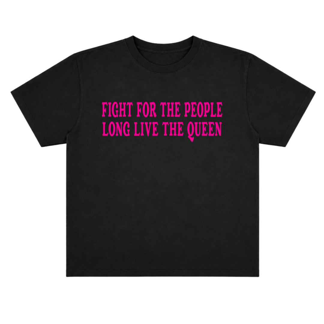 LONG LIVE DOLLY OVERSIZE TEE (FRONT ONLY) - PINK TEXT