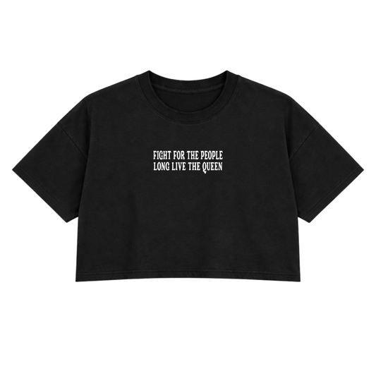 LONG LIVE DOLLY PREMIUM CROP TEE (FRONT ONLY) - TEXT