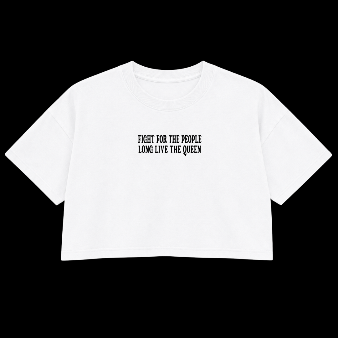 LONG LIVE DOLLY PREMIUM CROP TEE (FRONT ONLY) - TEXT