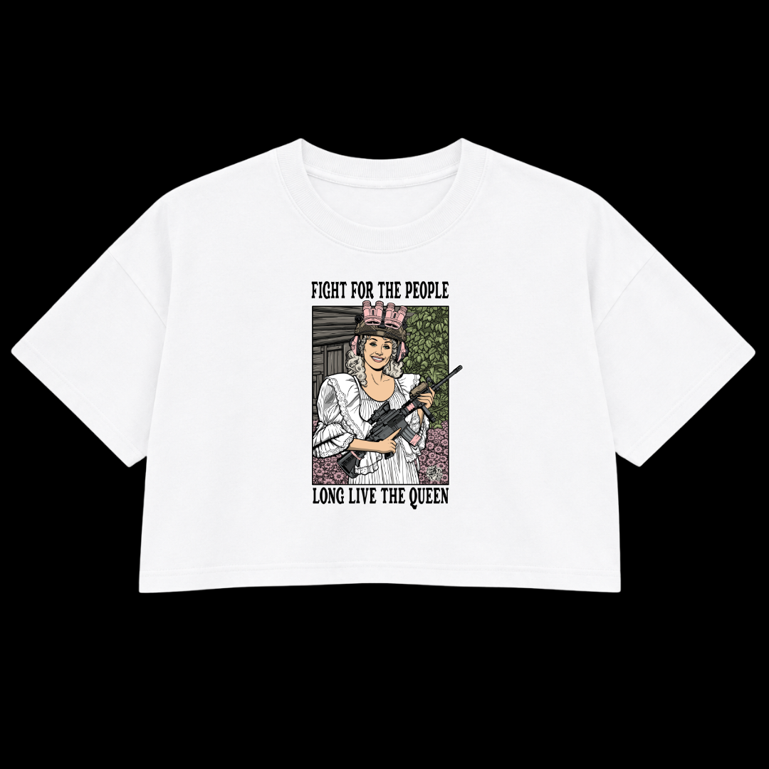 LONG LIVE DOLLY PREMIUM CROP TEE (FRONT ONLY)