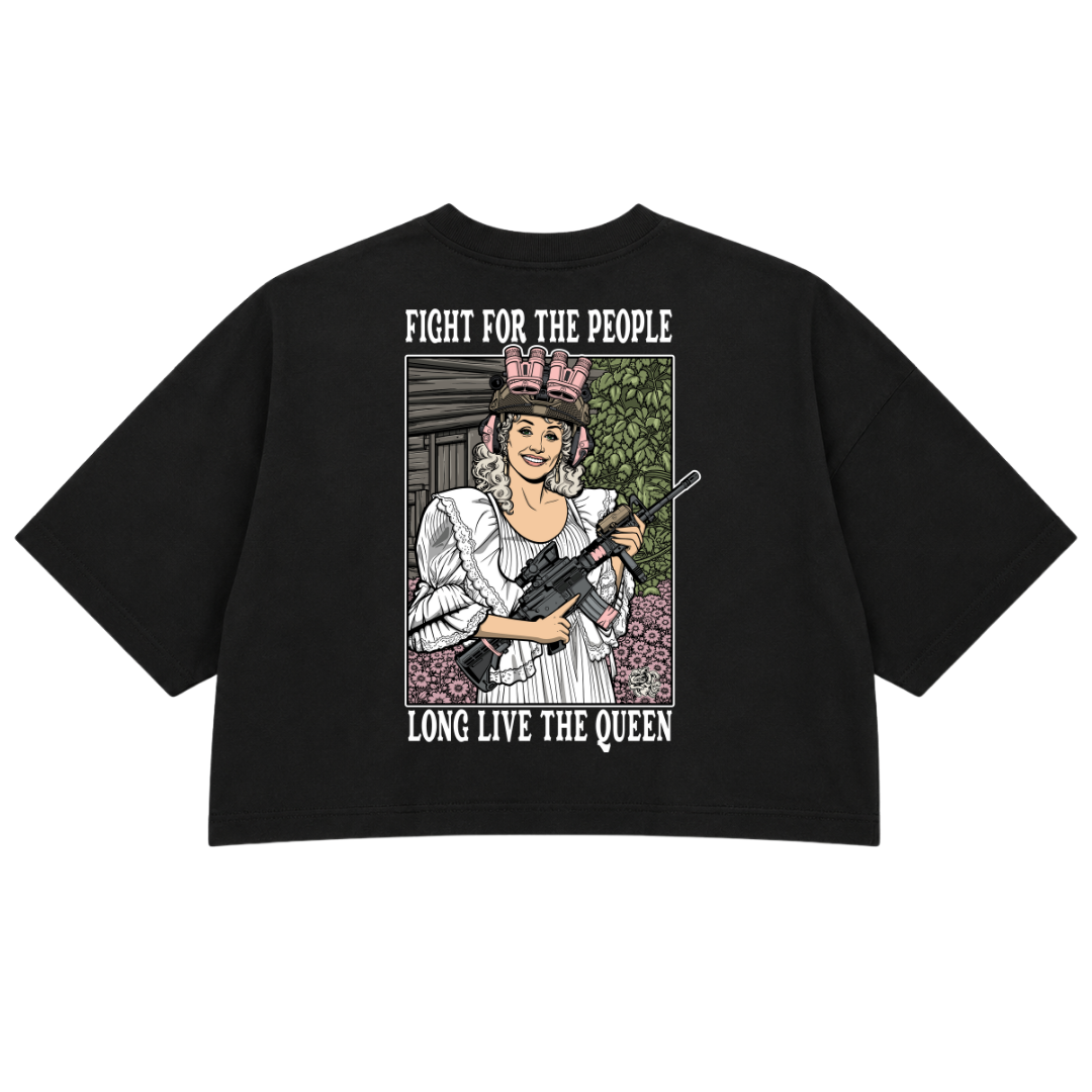 LONG LIVE DOLLY PREMIUM CROP TEE (DOUBLE SIDED)