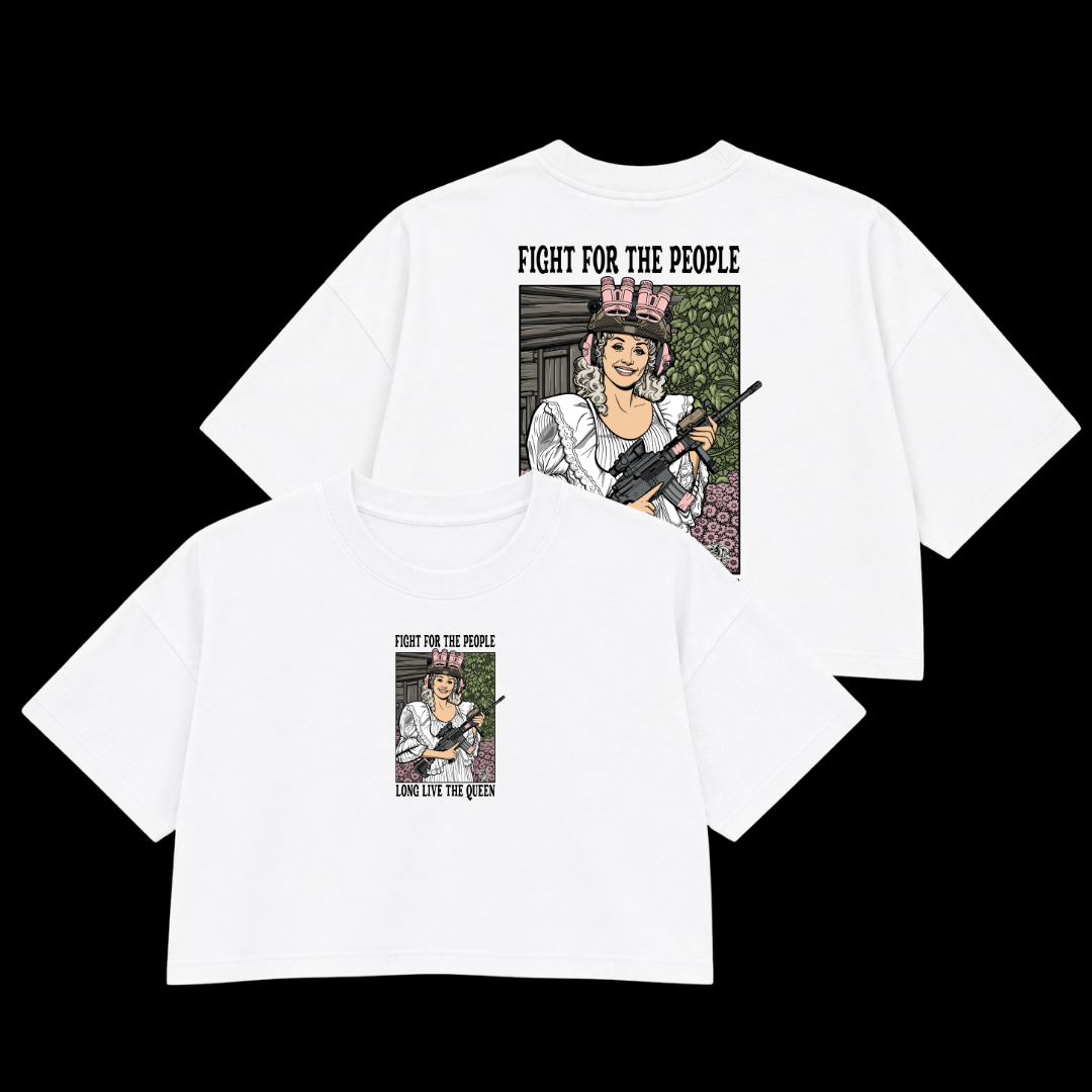 LONG LIVE DOLLY PREMIUM CROP TEE (DOUBLE SIDED)