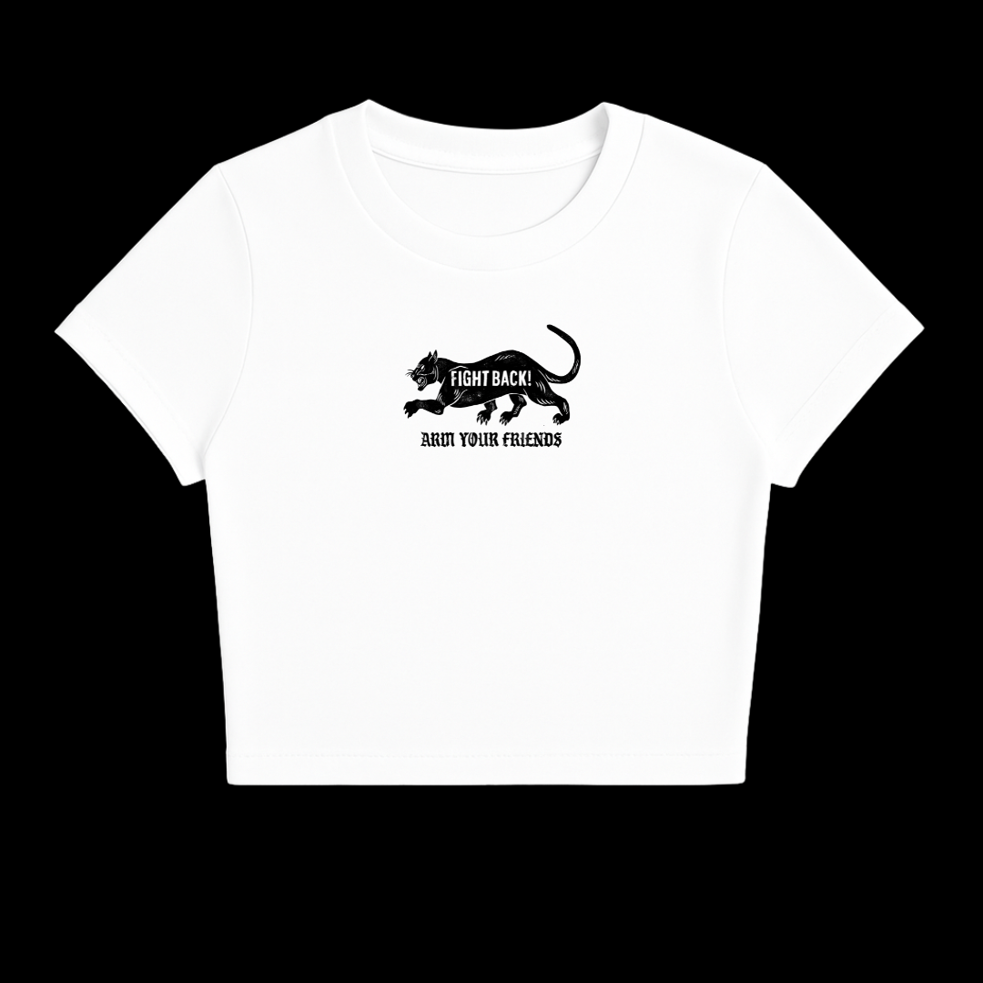 FIGHT BACK BABY TEE WHITE
