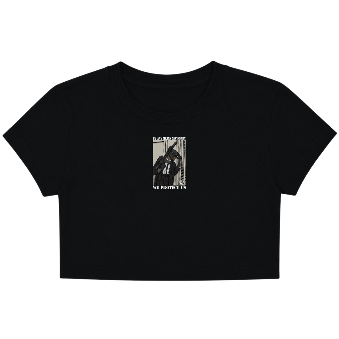 BY ANY MEANS NECESSARY BABY TEE (FRONT ONLY)
