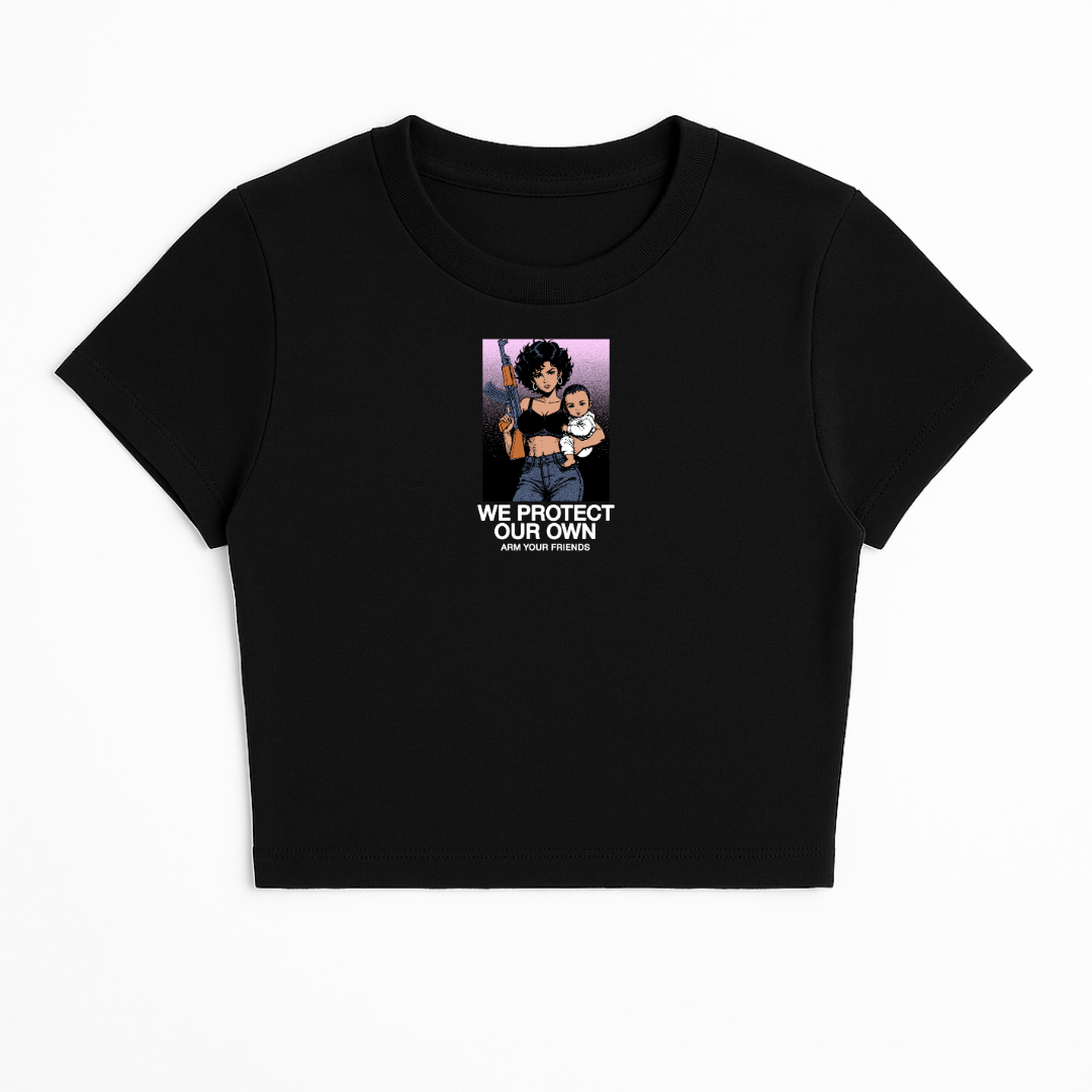 WE PROTECT OUR OWN BABY TEE - COLORED (FRONT ONLY)