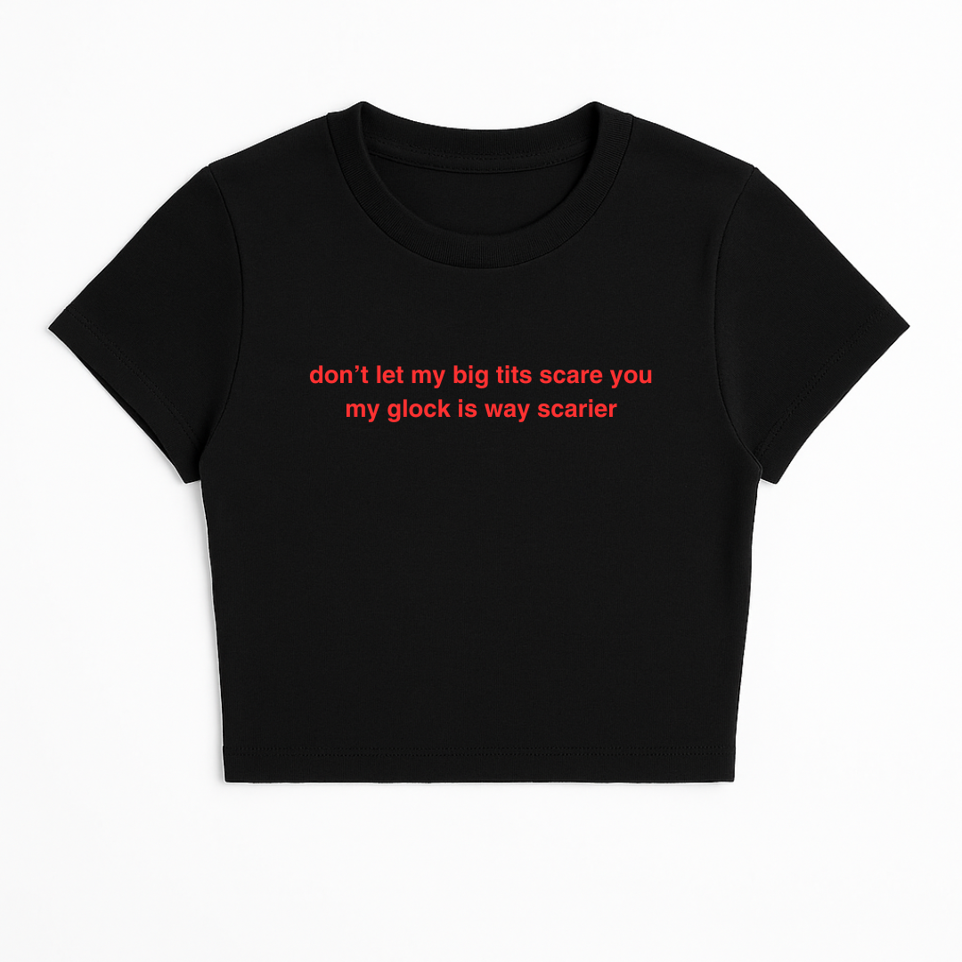 MY G*N IS WAY SCARIER BABY TEE RED