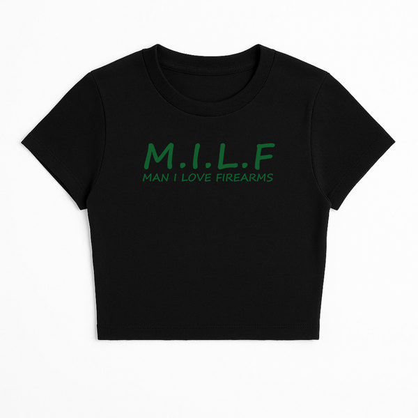 M.I.L.F BABY TEE (GREEN FONT)