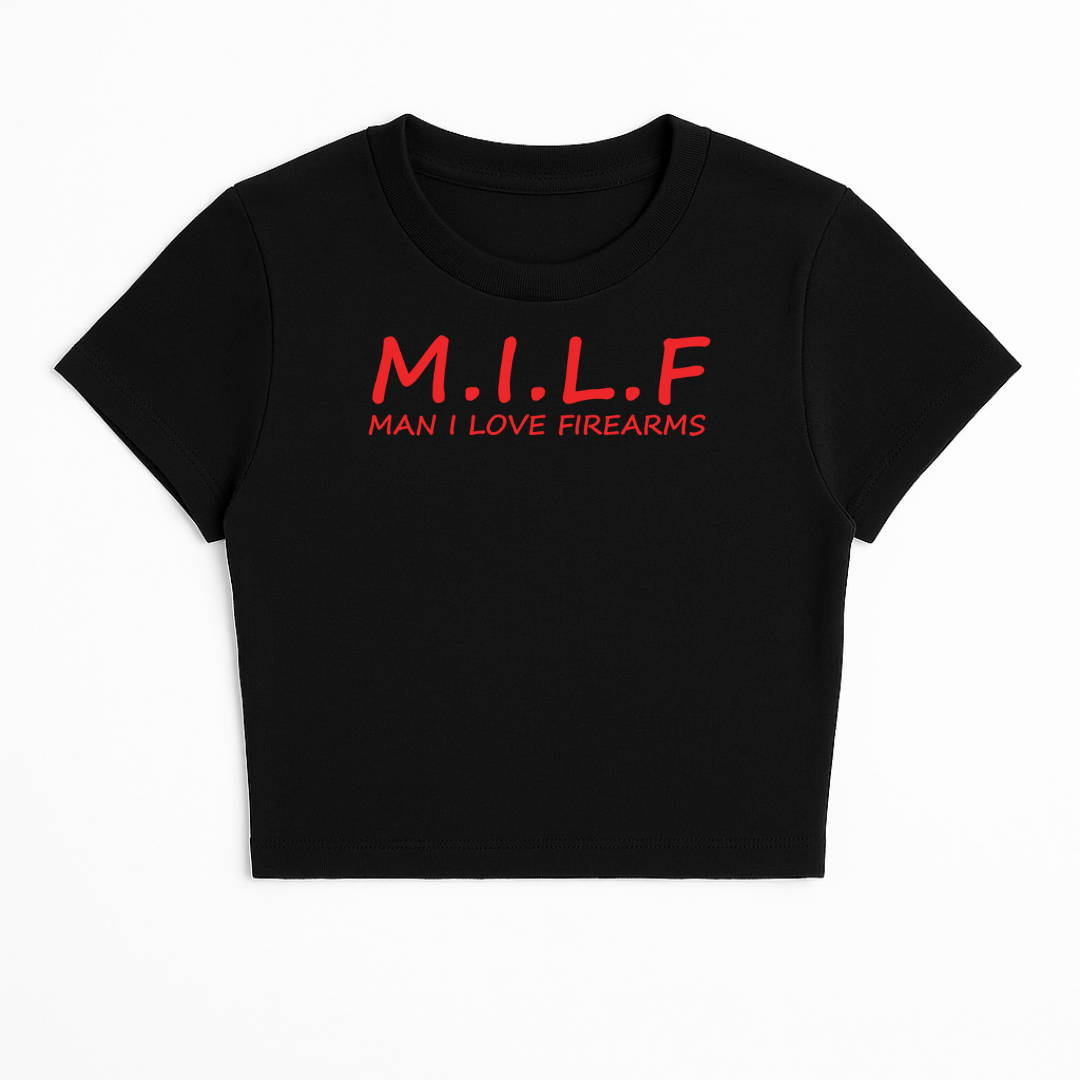 M.I.L.F BABY TEE (RED FONT)