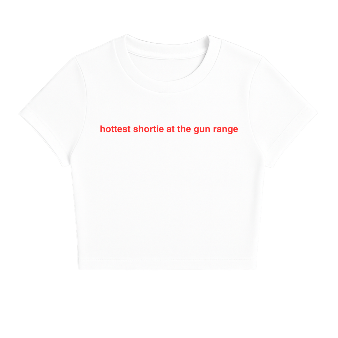 HOTTEST SHORTIE AT THE G*N RANGE BABY TEE RED