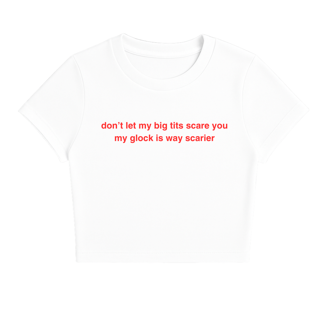MY G*N IS WAY SCARIER BABY TEE RED