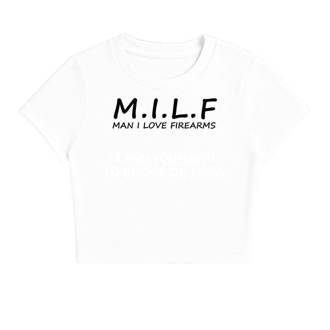 M.I.L.F BABY TEE (MONOCHROME)