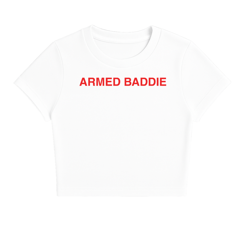 ARMED BADDIE BABY TEE (RED FONT)