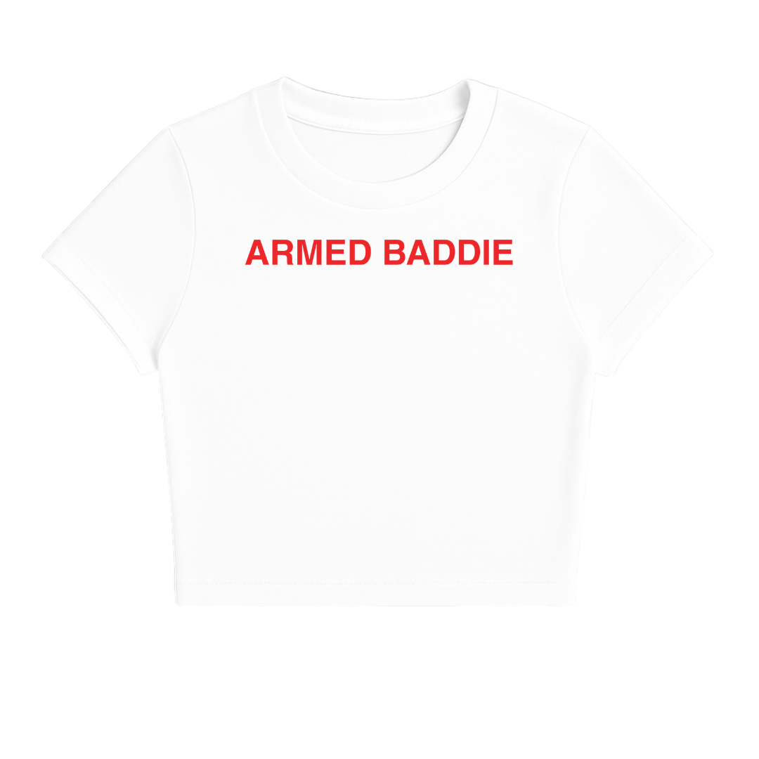 ARMED BADDIE BABY TEE (RED FONT)
