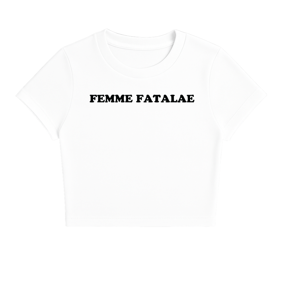 FEMME FATALAE BABY TEE (MONOCHROME)