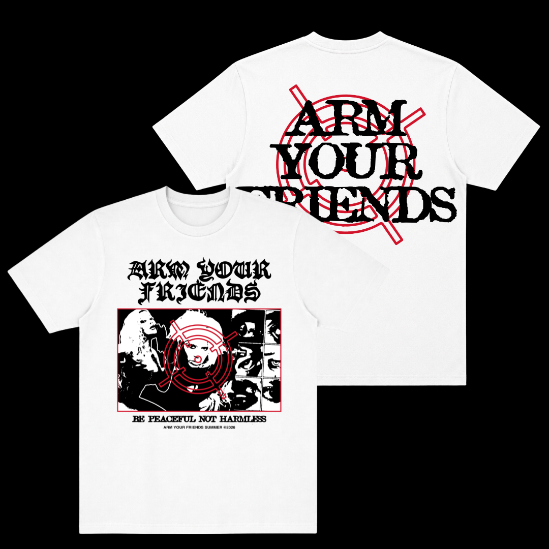 BE PEACEFUL NOT HARMLESS CLASSIC TEE (FRONT + BACK)