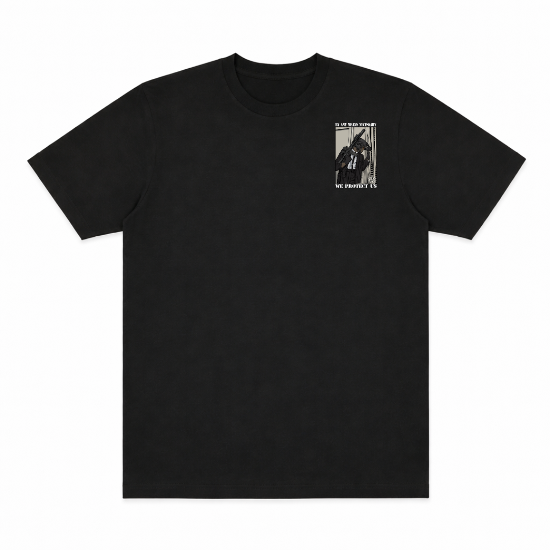 BY ANY MEANS NECESSARY CLASSIC TEE (DOUBLE SIDED)