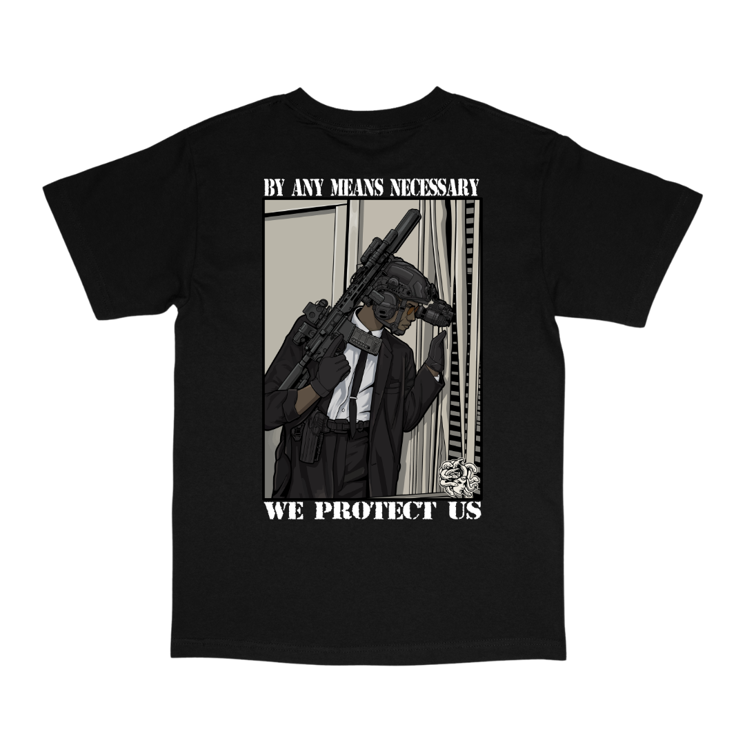 BY ANY MEANS NECESSARY CLASSIC TEE (DOUBLE SIDED)