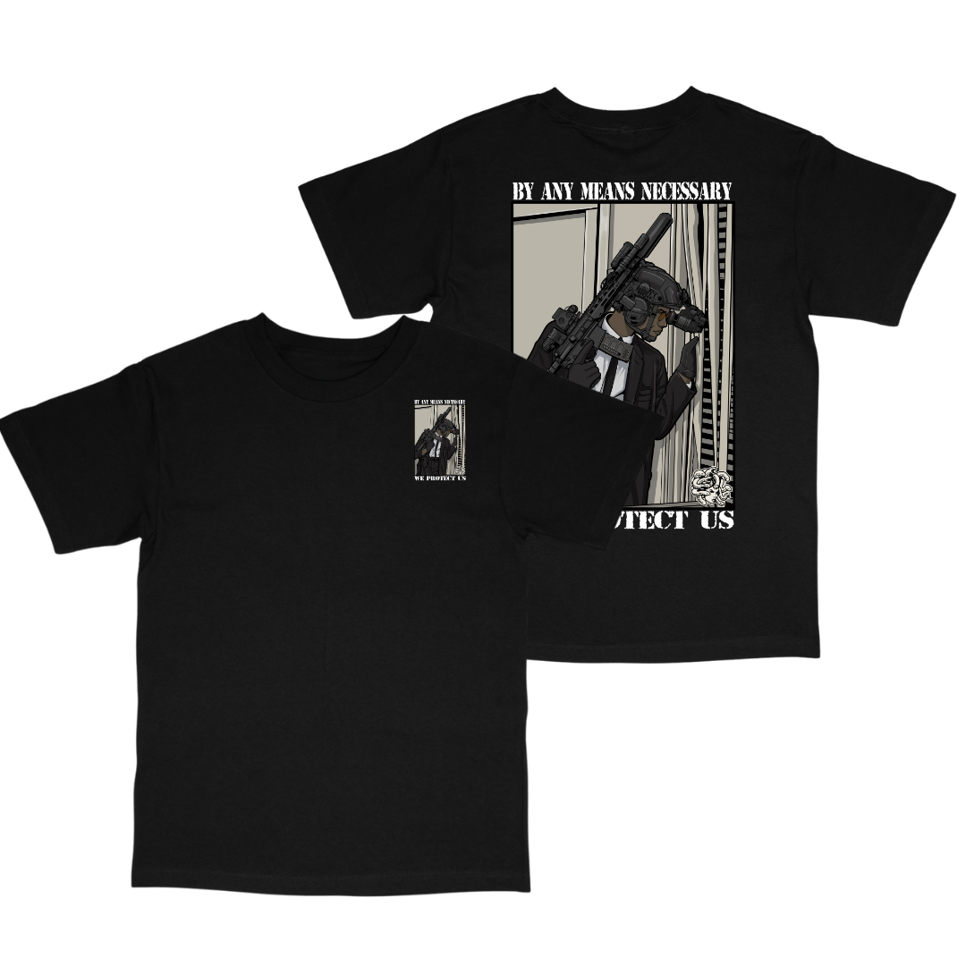 BY ANY MEANS NECESSARY CLASSIC TEE (DOUBLE SIDED)