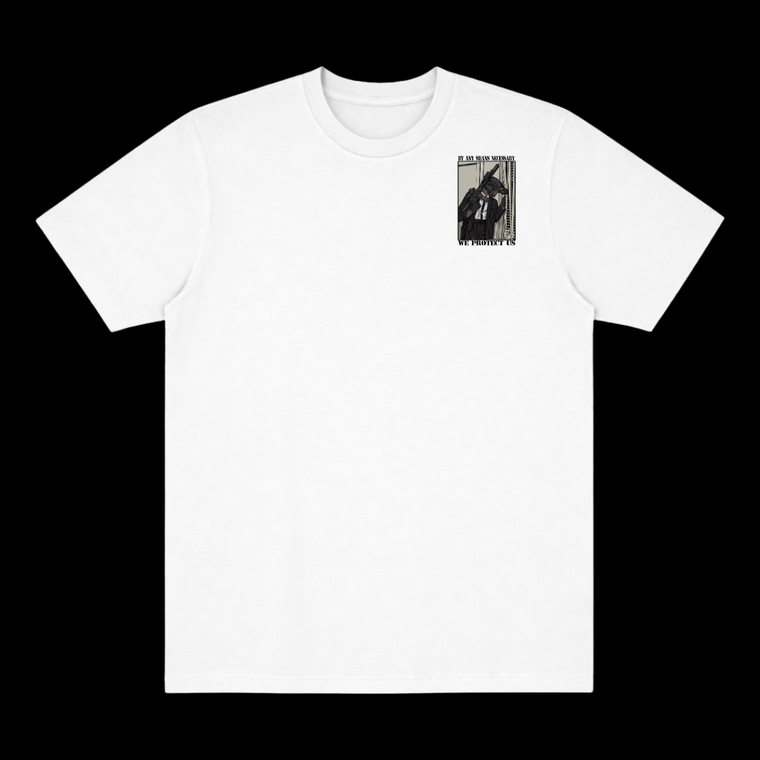 BY ANY MEANS NECESSARY CLASSIC TEE (DOUBLE SIDED)