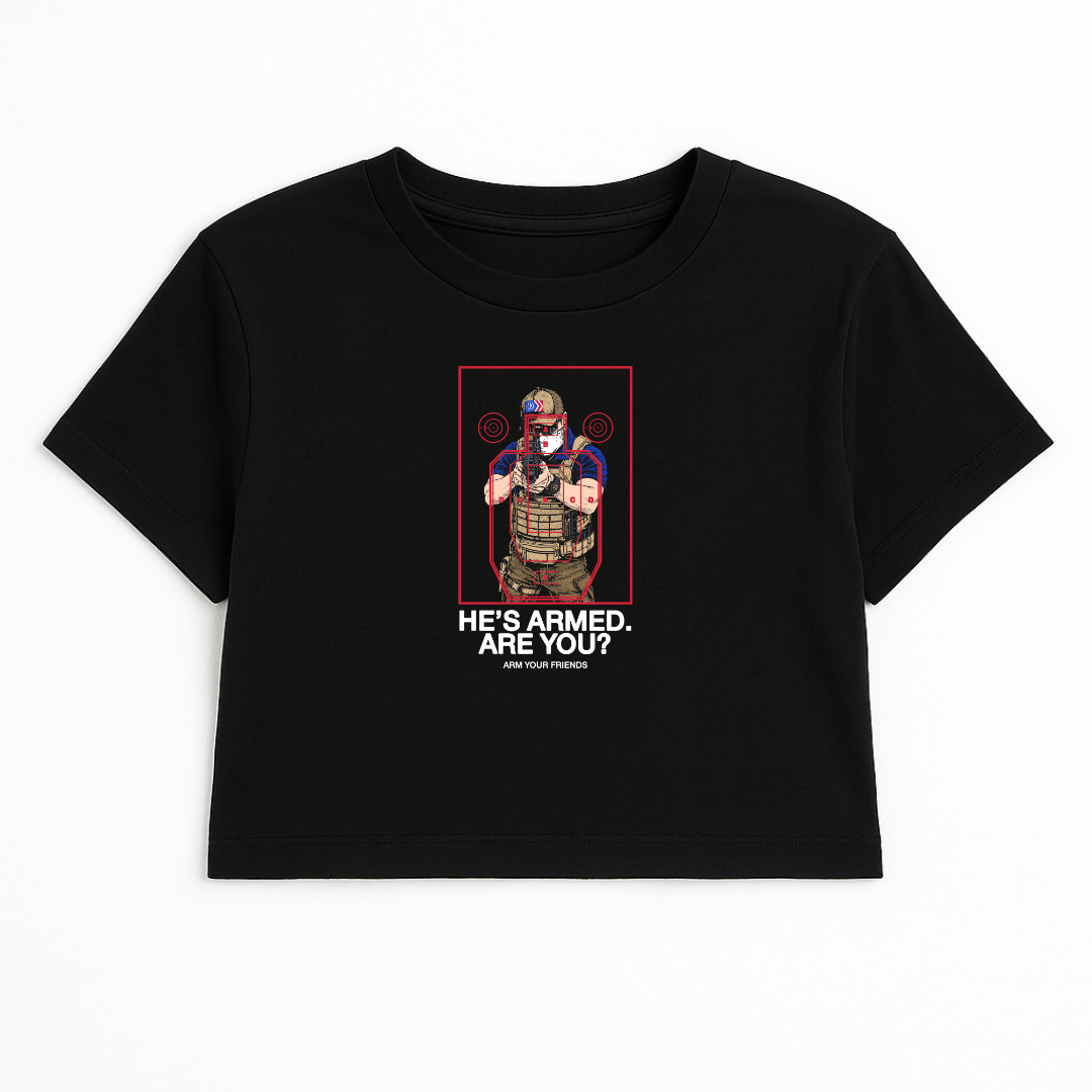 KHAKI KLAN CROP TEE (FRONT ONLY)