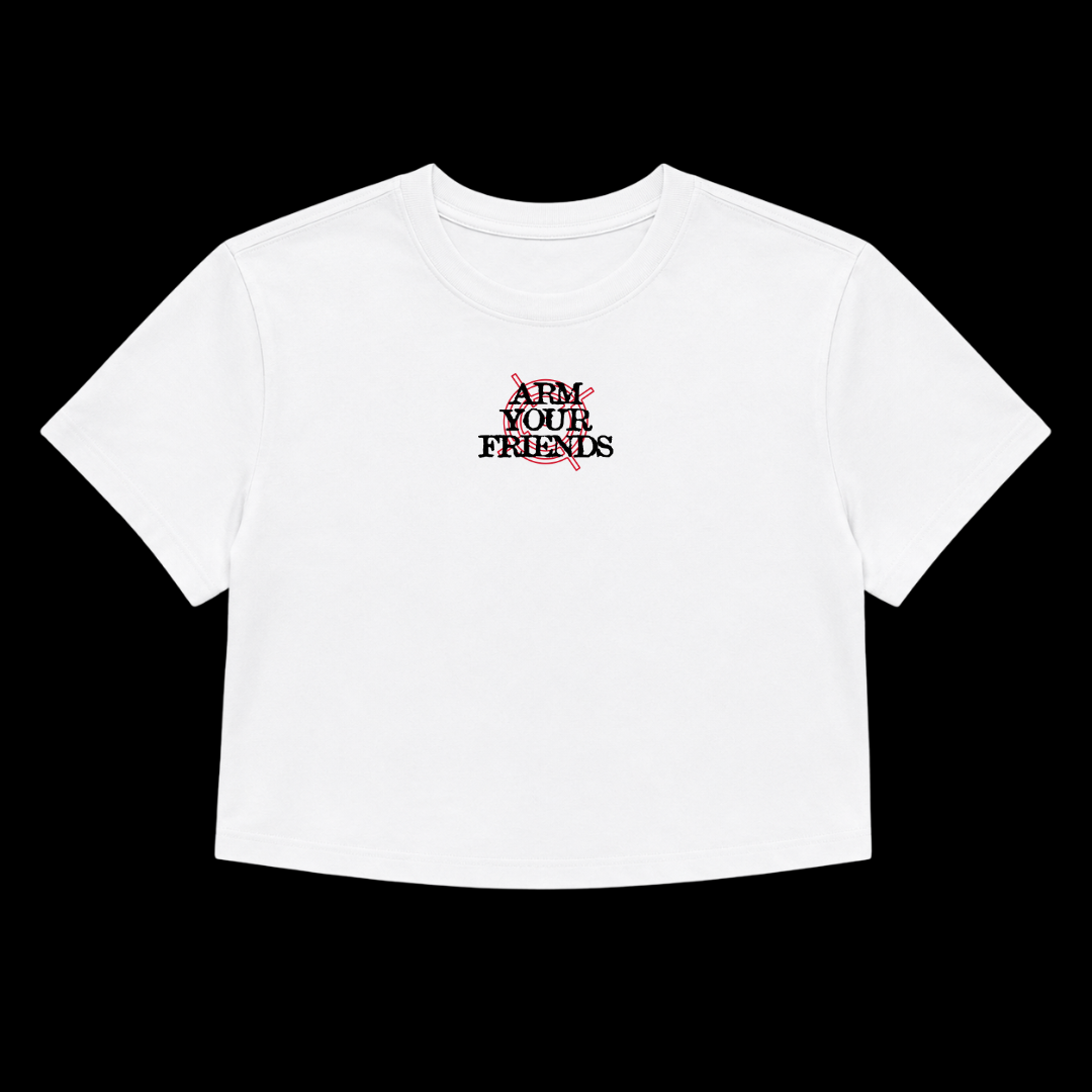 BE PEACEFUL NOT HARMLESS CROP TEE (DOUBLE SIDED)