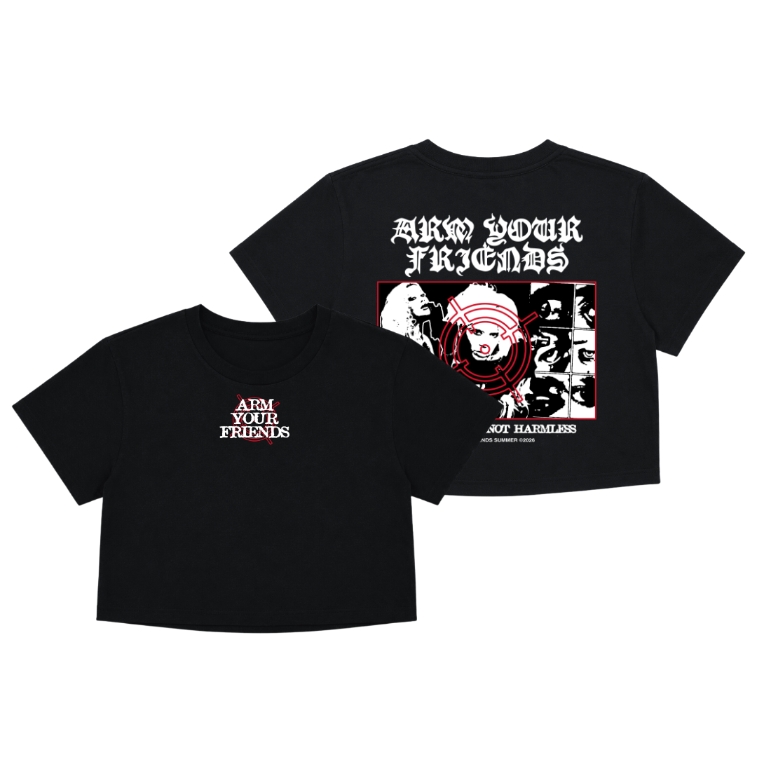 BE PEACEFUL NOT HARMLESS CROP TEE (DOUBLE SIDED)