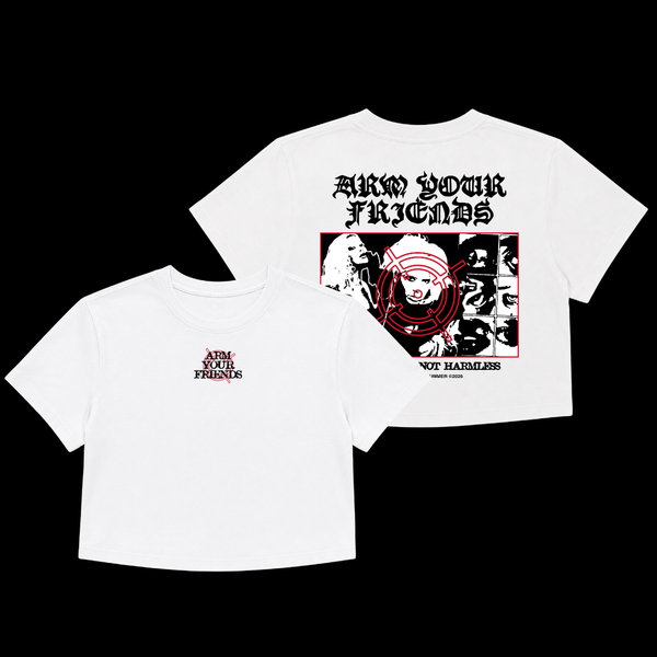 BE PEACEFUL NOT HARMLESS CROP TEE (DOUBLE SIDED)