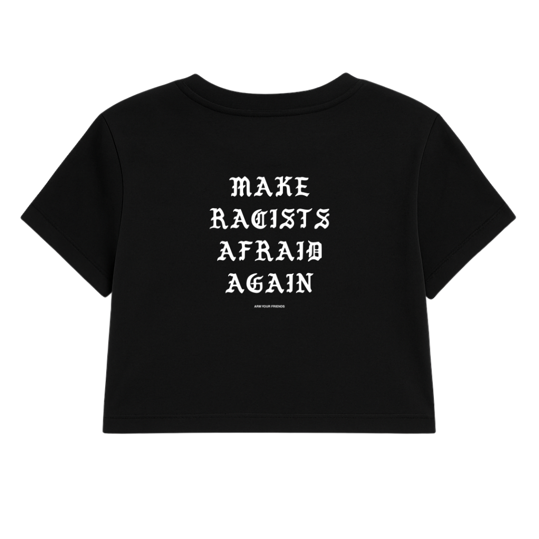 MRAA JUST TEXT CROP TEE (DOUBLE SIDED)